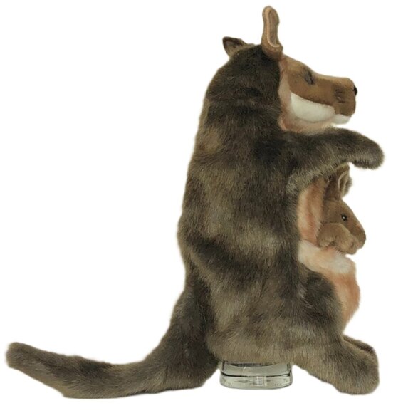 Hansa Plush New w/Tag Handcrafted Kangaroo Hand Puppet - Picture 3 of 16